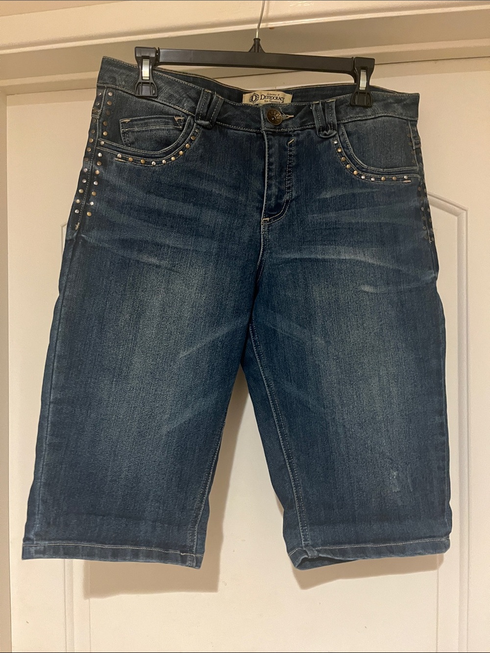 Declaration of Democracy Dark Blue Denim Shorts - Dark Blue